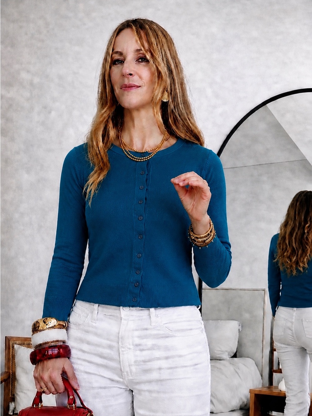 croft & barrow Teal Button-Up Women's Cardigan